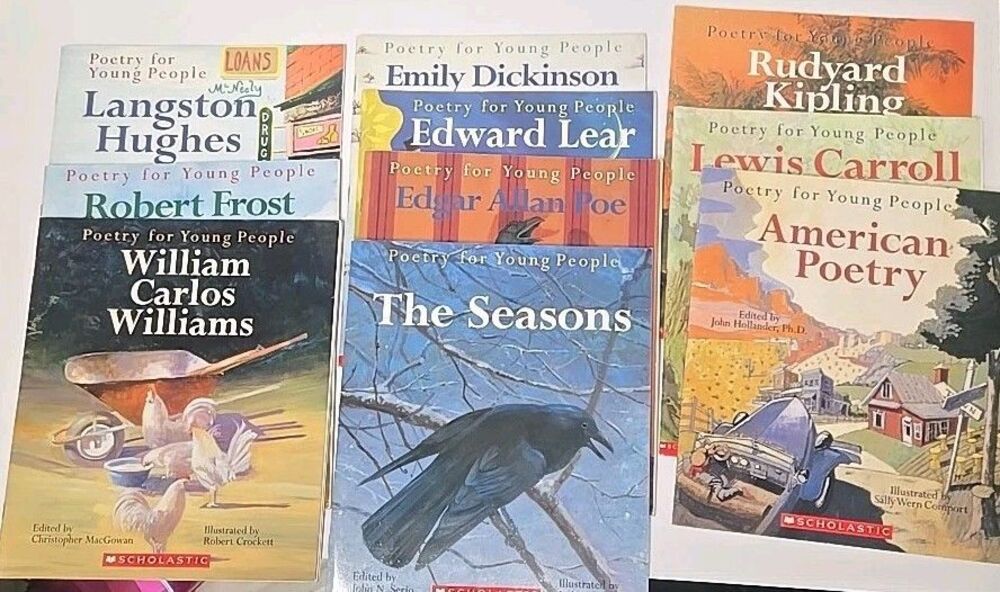 Lot of 10 Poetry for Young People Picture Books Emily Dickinson Frost Poe Lear
